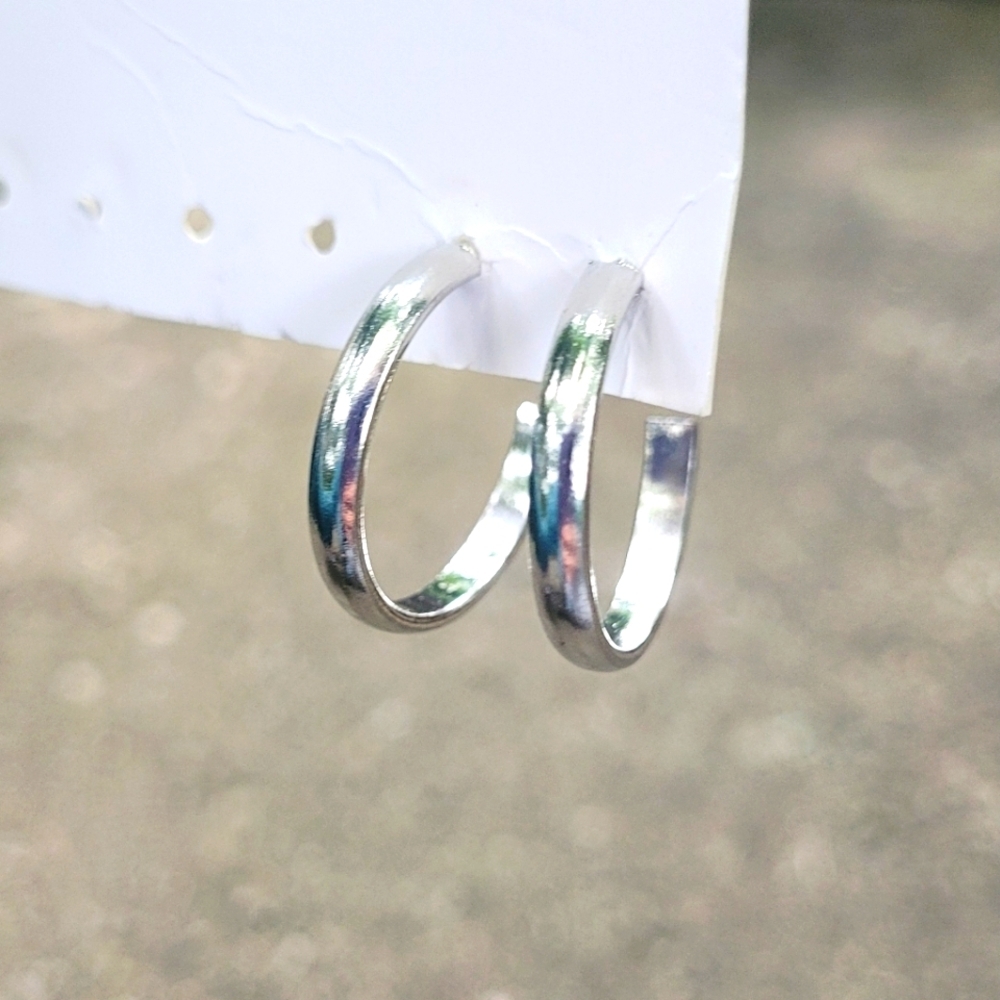2 for $14! Silver Hoop Earrings NWOT